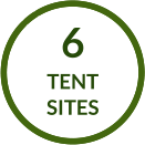 6 TENT SITES